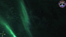 2016年9月3日(GMT)にISSに設置されたメテオから撮影したオーストラリア南岸の南極海上空のオーロラの動画(2)