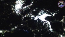 2016年9月9日(GMT)の日本上空からの夜景