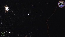 2016年11月26日22時53分頃(GMT)に撮影されたパキスタンの夜景です．赤い曲線が神秘的です．