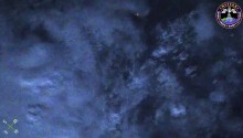 2017年10月9日21時52分頃(GMT) に撮影されたコンゴ中央部上空の雷の様子です．