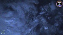 2017年10月9日21時52分頃(GMT) に撮影されたコンゴ中央部上空の雷の様子です．
