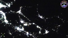 2018年1月18日12時20分頃(GMT)に撮影された日本の九州から東北にかけての夜景です．