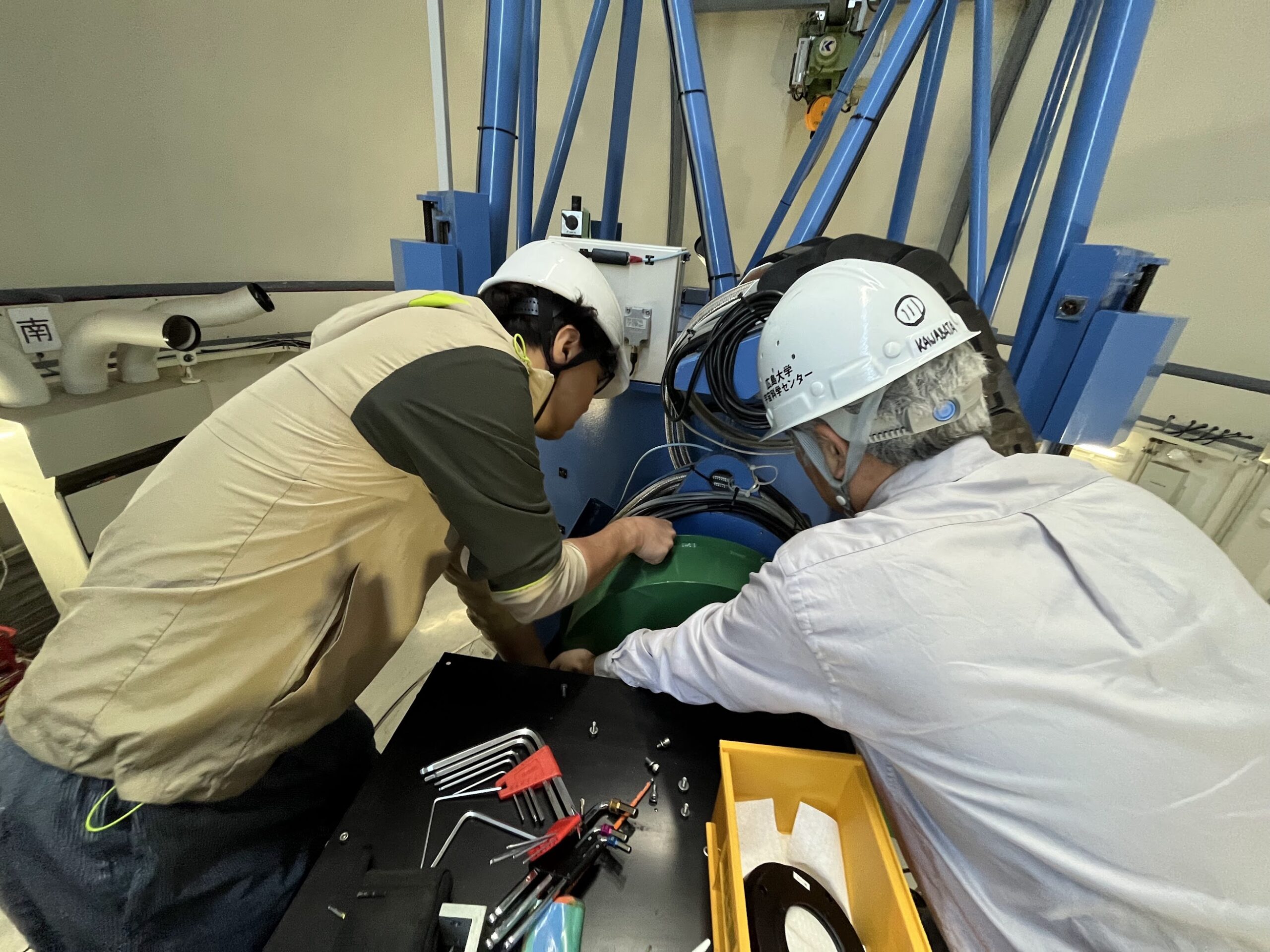 かなた望遠鏡焦点部作業